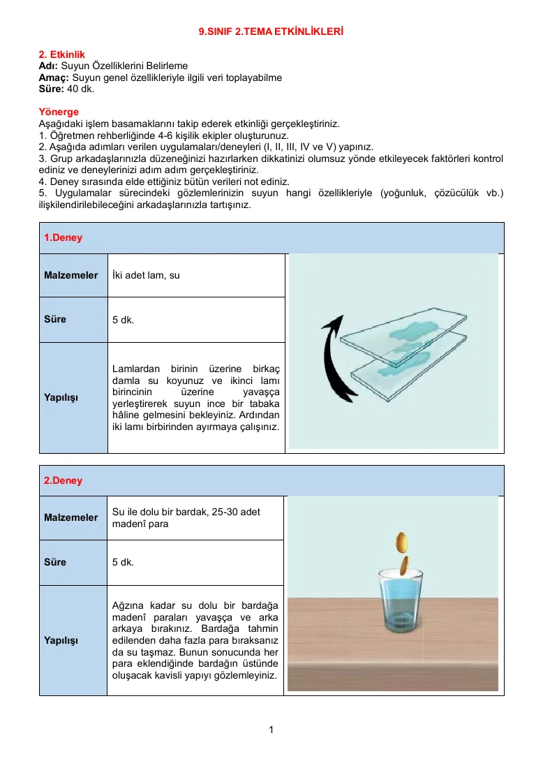 9.Sınıf 2.Tema 2.Etkinlik (Çözümlü) — ilk sayfa önizlemesi